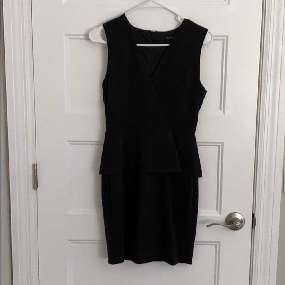 Black peplum dress